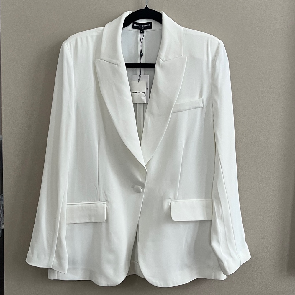 Generation Love Levine blazer in white size large new